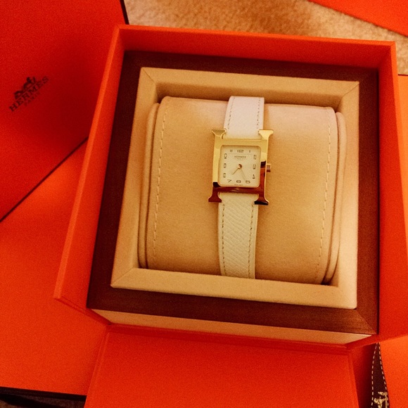 New Hermes H watch！white gold color！