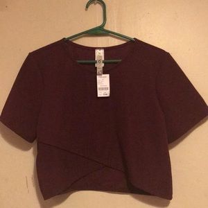 Burgundy New Crop Top