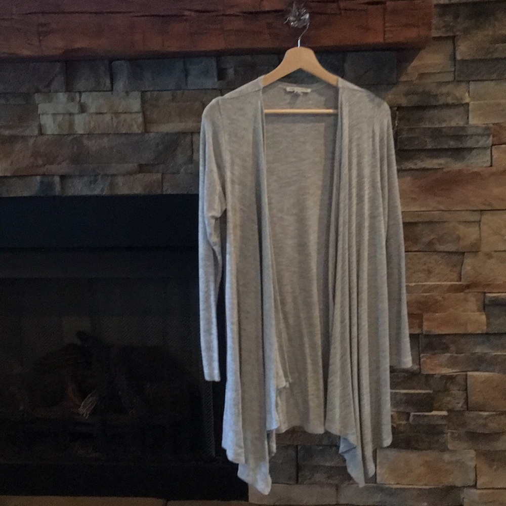 Long Heathered Gray Cardigan