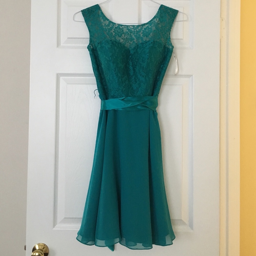 Teal Bridesmaid Dress — Fits Size 6