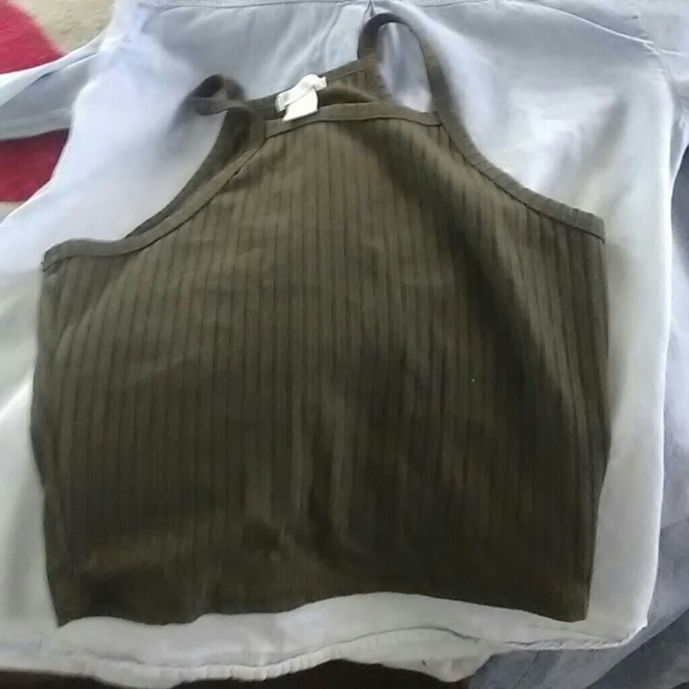 Army Green Summer Crop Top