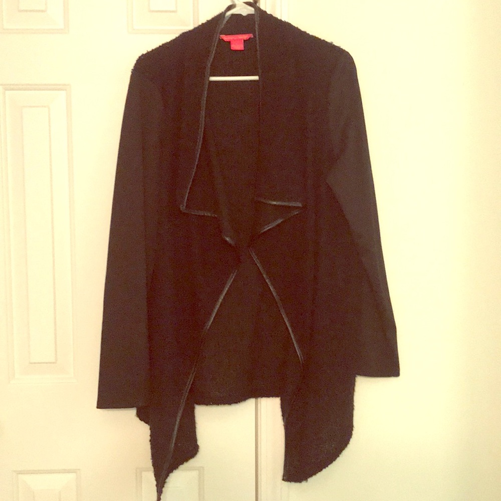 Black Textured Cardigan