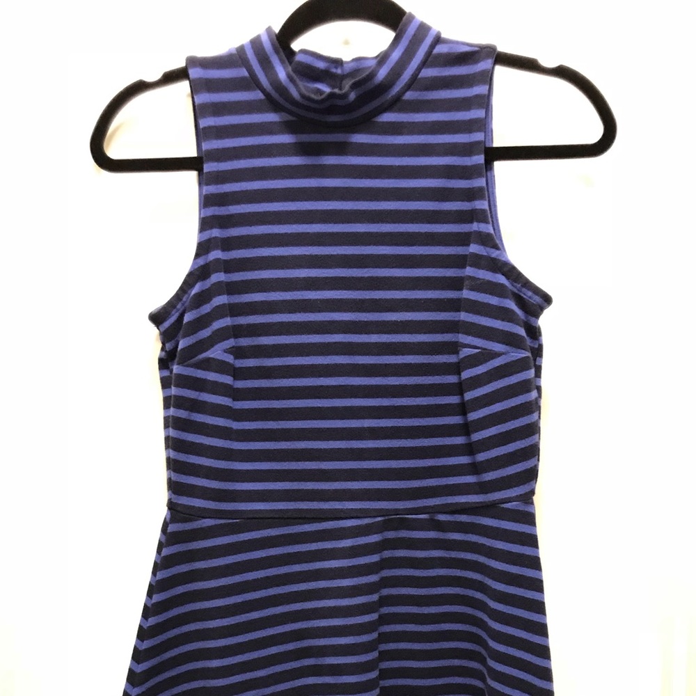 Striped, sleeveless dress