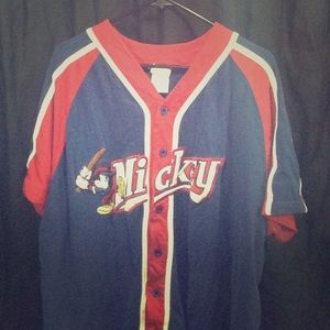 Disney Store Mickey Mouse Softball Jersy size XL