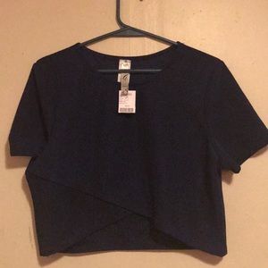 Navy Crop Top