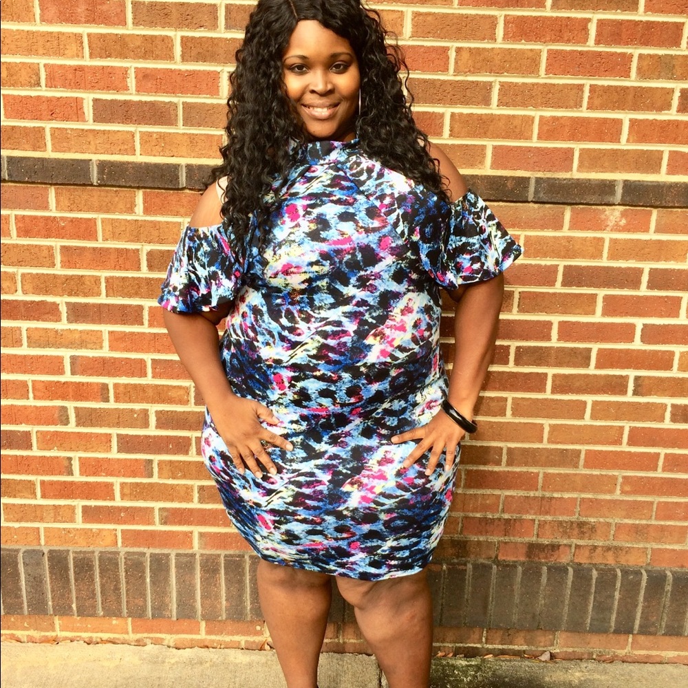 Plus Size Multicolored Bodycon Dress!