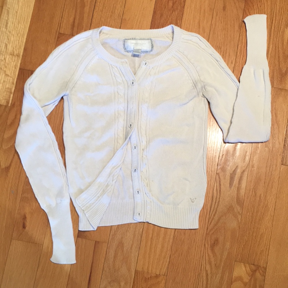 American Eagle Cream Cardigan GUC
