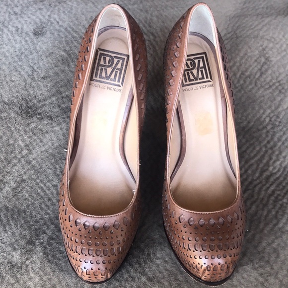 Pour La Victoire Shoes - Pour La Victoire Veder brown cutout platform pumps