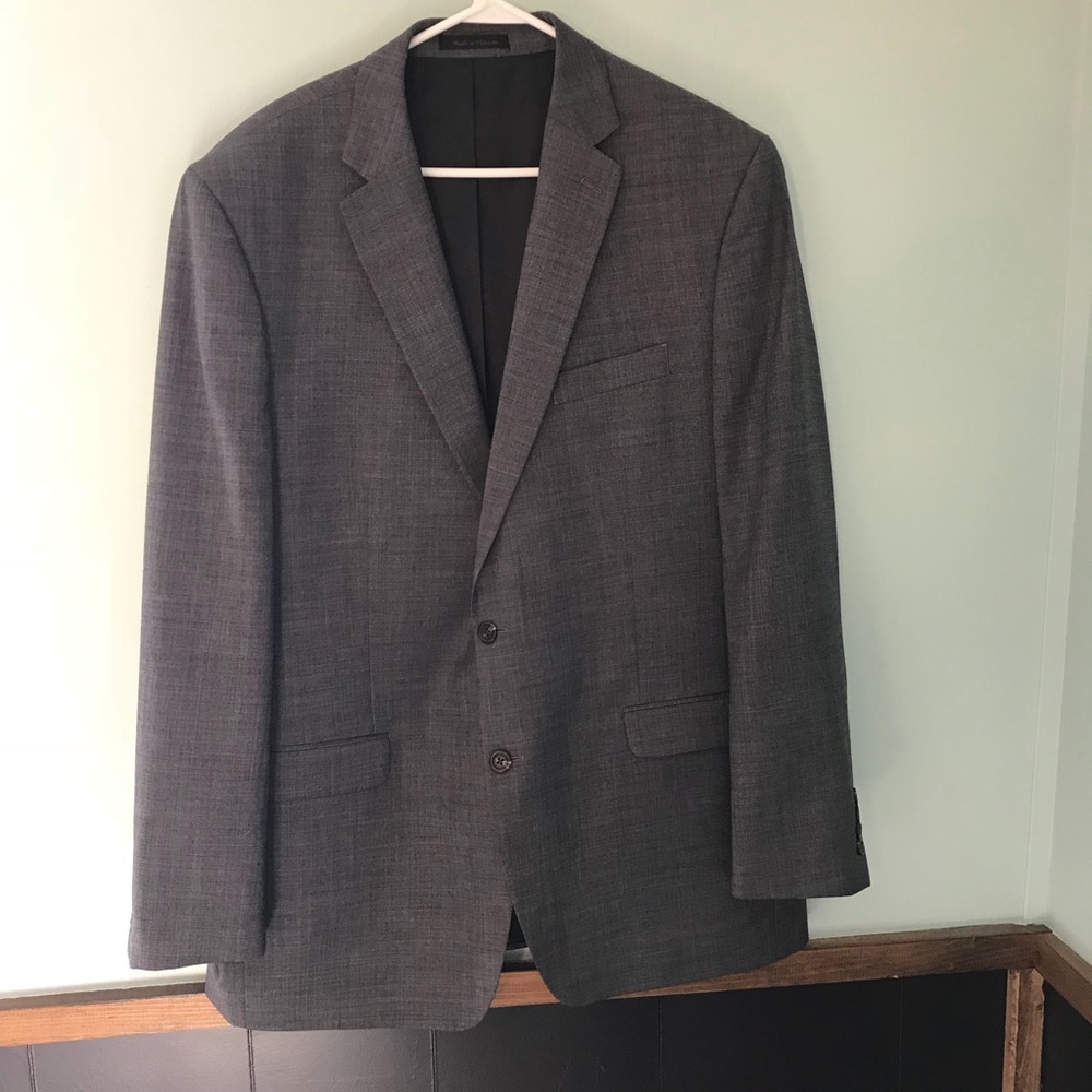 MENS Chaps Suit Coat - Gray Tweed