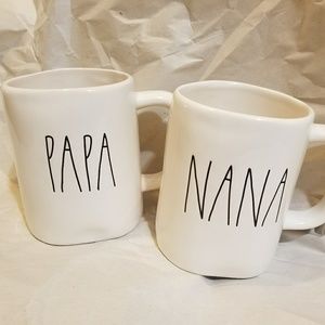 Rae Dunn Papa Nana Mug Set