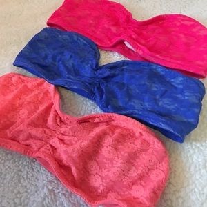 VS Pink Lace Bandeau Bundle! (3 for $25 sale)