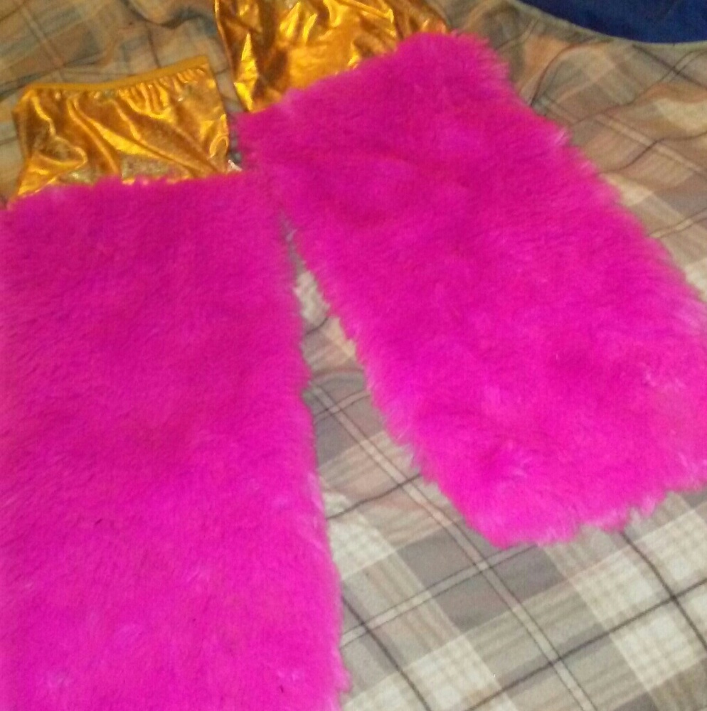 Pink rave leg warmers