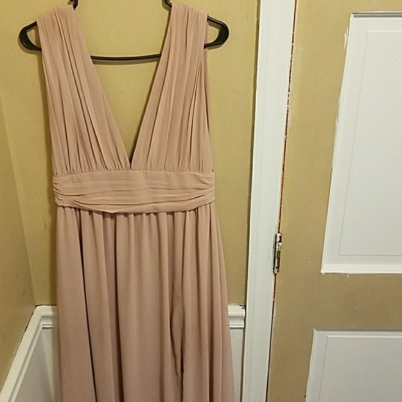 Formal Deep V Neck Dress - Picture 1 of 3
