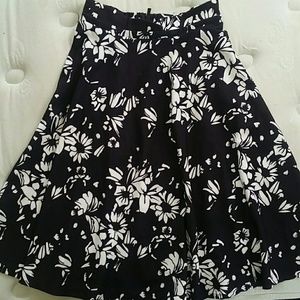 High Waisted Floral Skirt