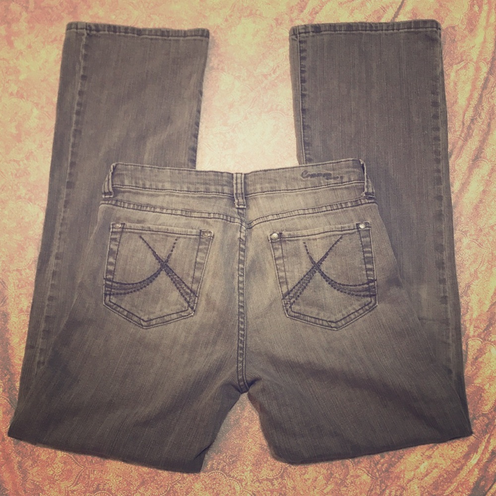 Worn once- gray boot cut jeans size 8