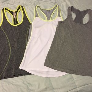 THREE Workout racer tanks