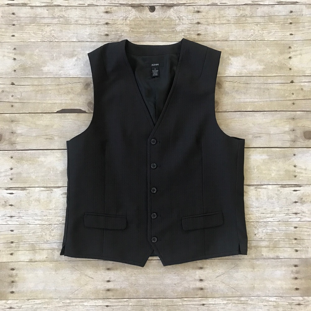 Alfani Suit Vest -Like New-Pinstripe Weave Pattern
