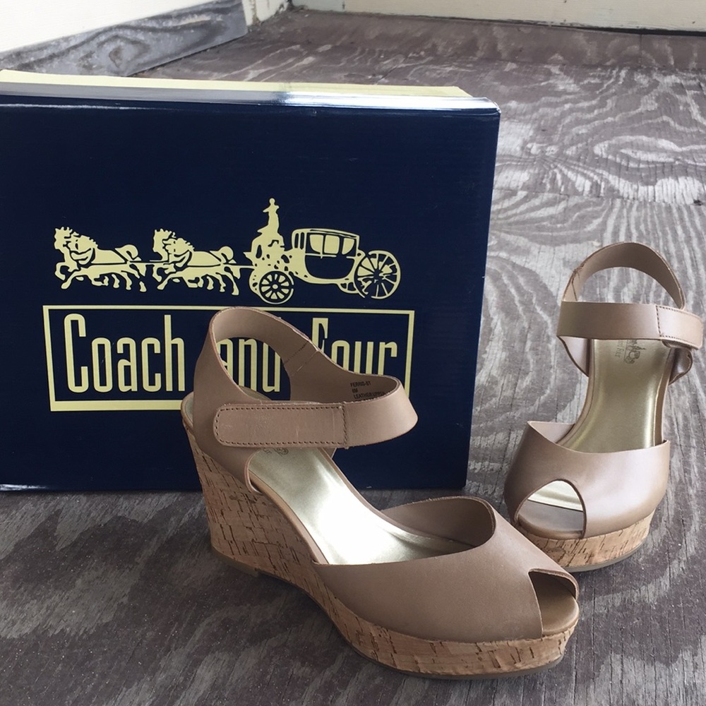 Tan Wedge Sandals