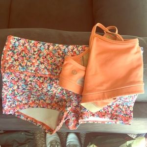 Lululemon Boogie Short with Matching Sport Bra