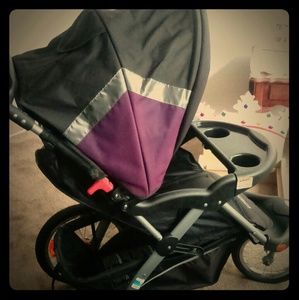 Baby Trend jogging stroller with built-in speakers
