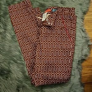 Anthropologie print ankle slacks