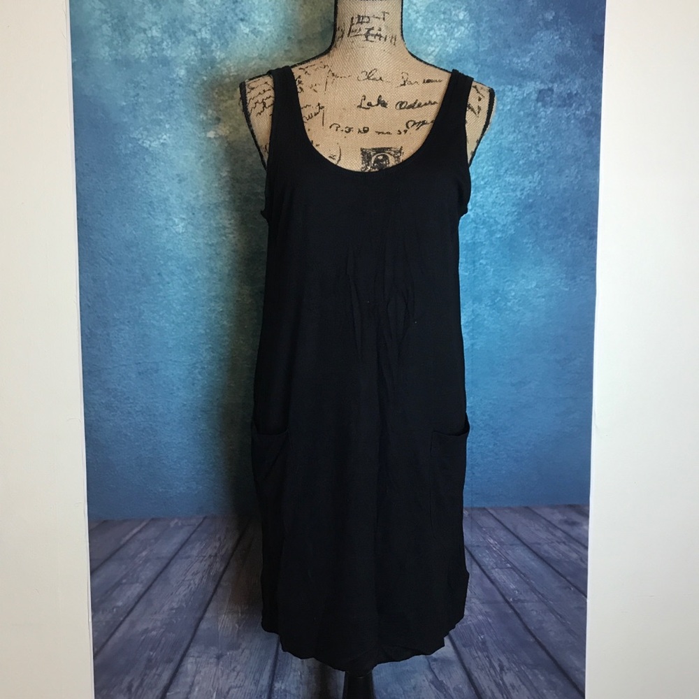 Club Monaco Open Back Black Mini Dress Size M