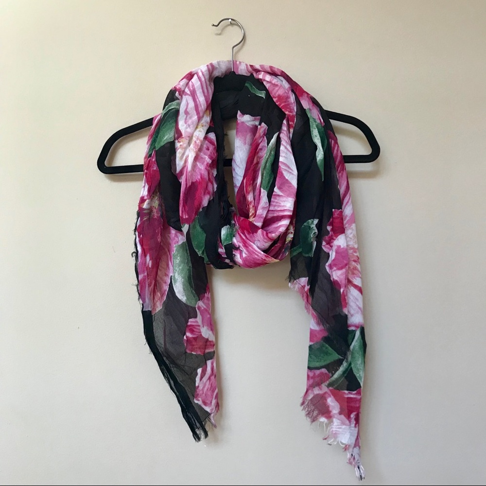 Abercrombie & Fitch Pink Floral Scarf
