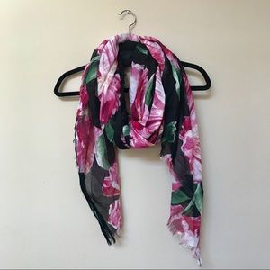 Abercrombie & Fitch Pink Floral Scarf