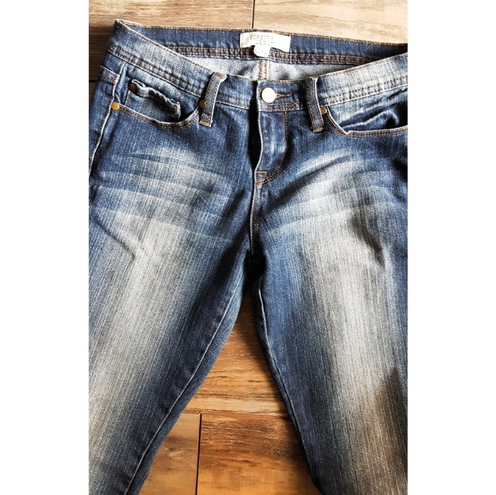 Forever 21 Denim Skinny Zipper Ankle