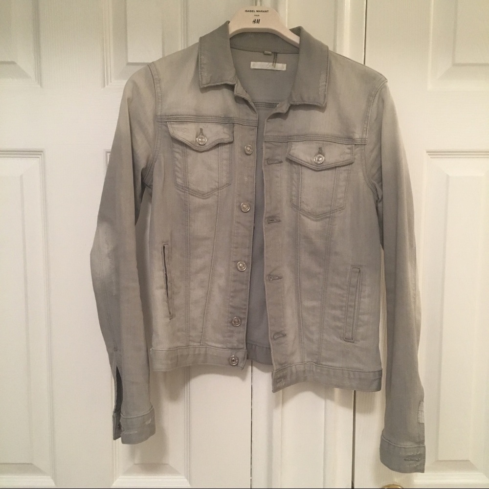 7 FOR ALL MANKIND GRAY DENIM JACKET SIZE XS - Picture 1 of 5
