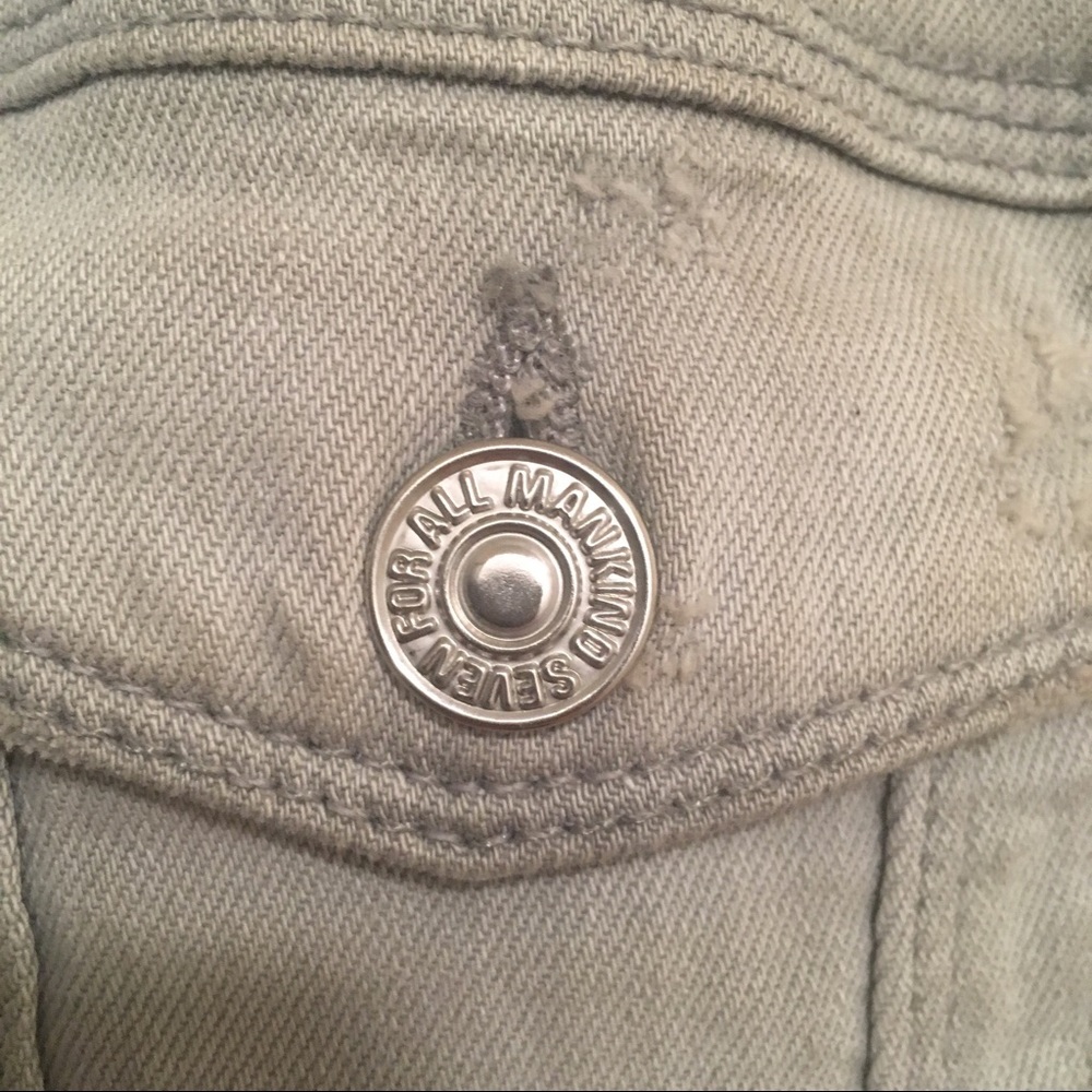 7 FOR ALL MANKIND GRAY DENIM JACKET SIZE XS - Picture 4 of 5