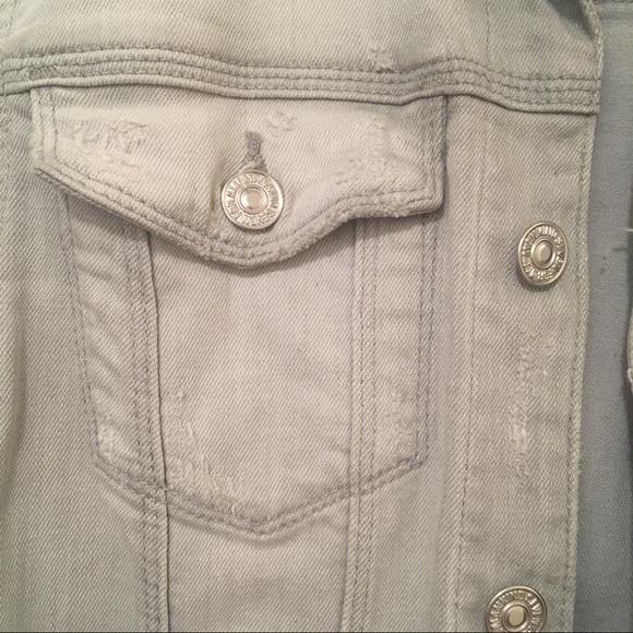 7 FOR ALL MANKIND GRAY DENIM JACKET SIZE XS - Picture 3 of 5