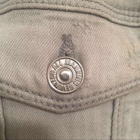 7 FOR ALL MANKIND GRAY DENIM JACKET SIZE XS - Picture 4 of 5