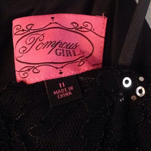 Black & Silver Spaghetti Strap Gown - Picture 4 of 6