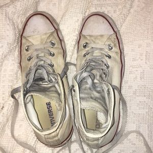 distressed white converse
