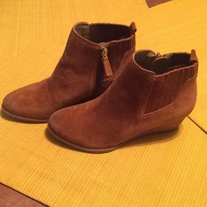 Franco Sarto Suede Wedge booties