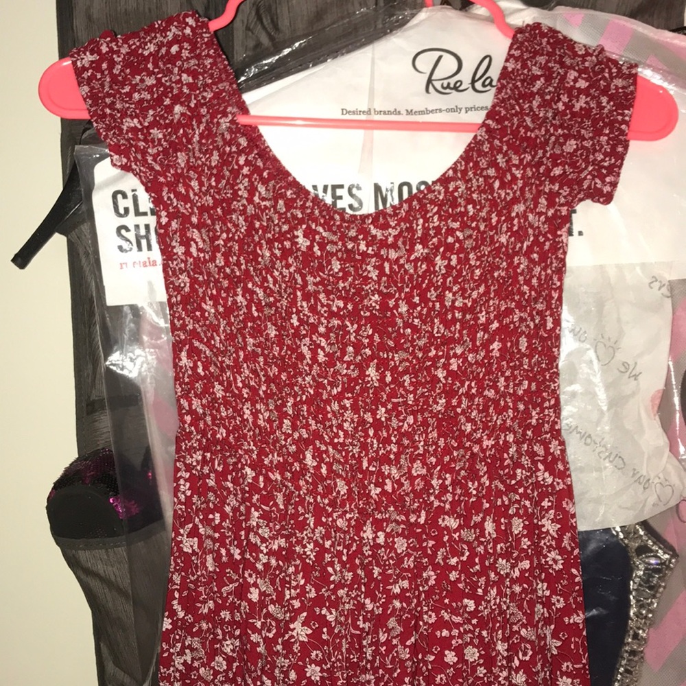 Floor length off the shoulder sun dress!