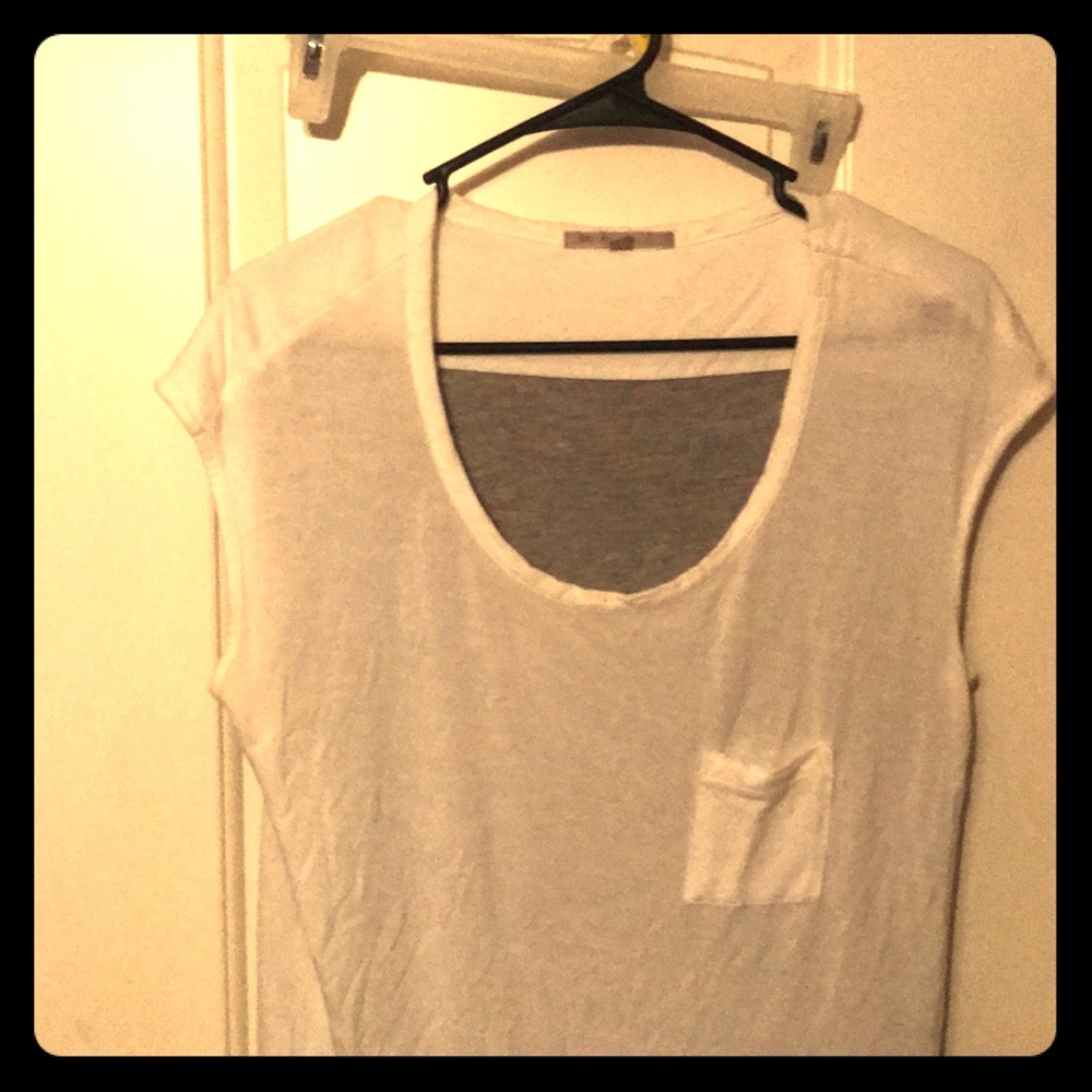 White and gray shirt