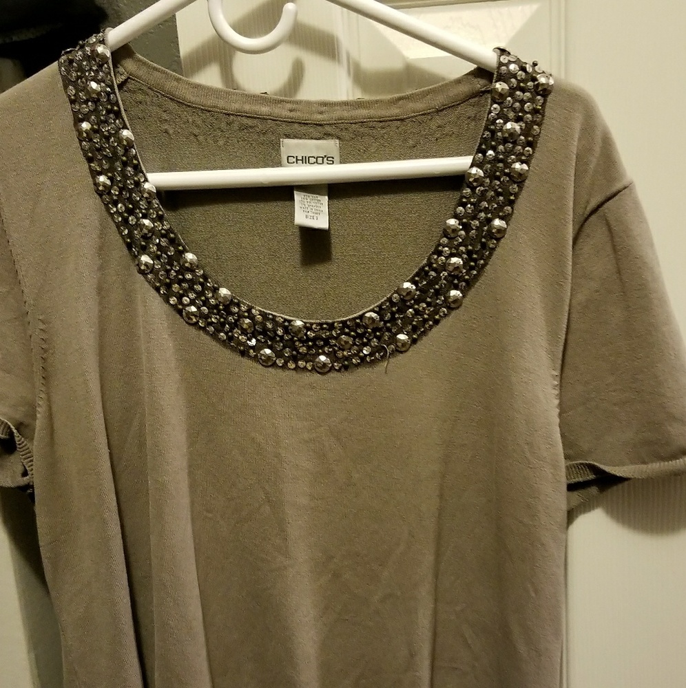 Chico's short sleeve sweater