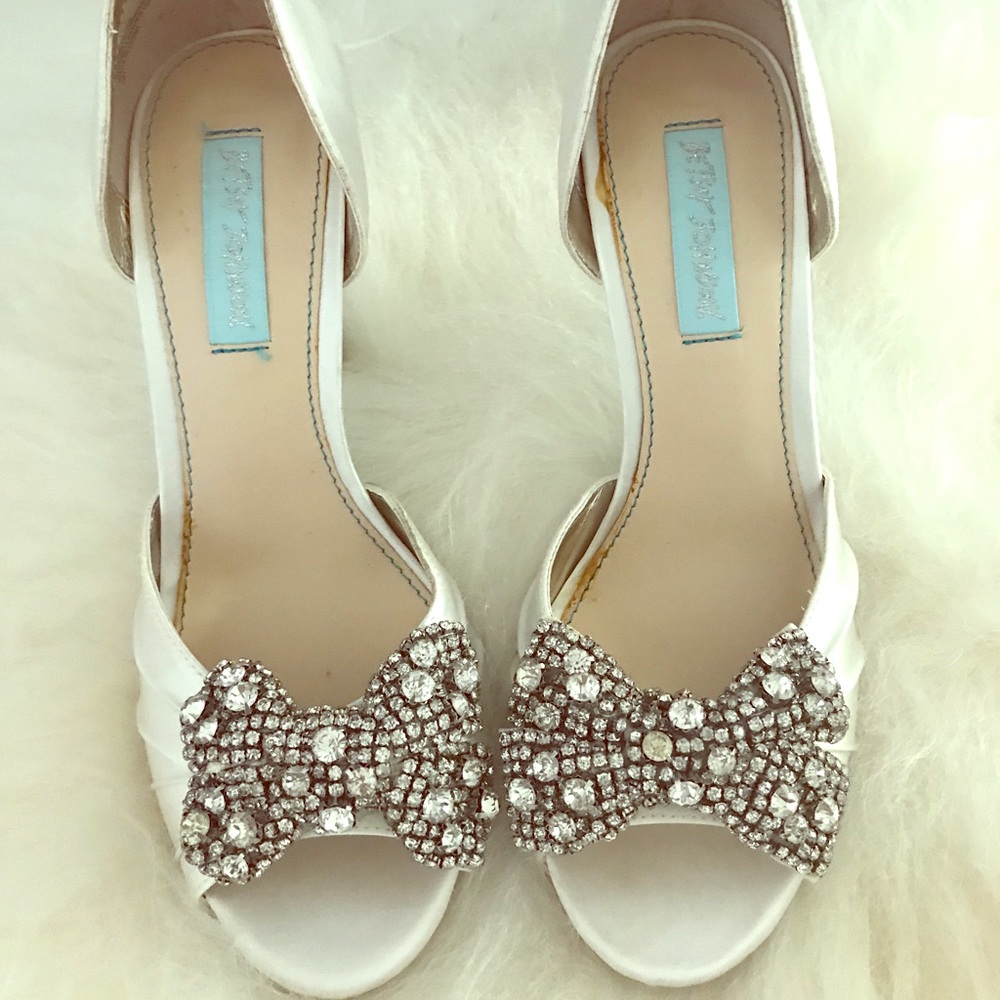 Betsey  Johnson “something blue” bridal heel
