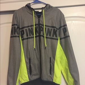 PINK lined rain coat and windbreaker