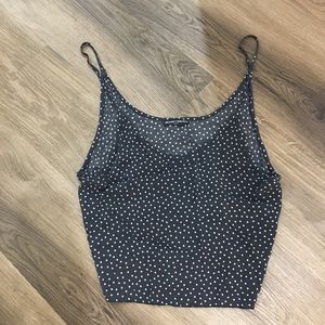Navy & White Brandy Melville Tank Top