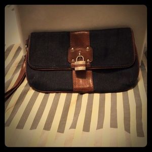 NY& Co. denim clutch