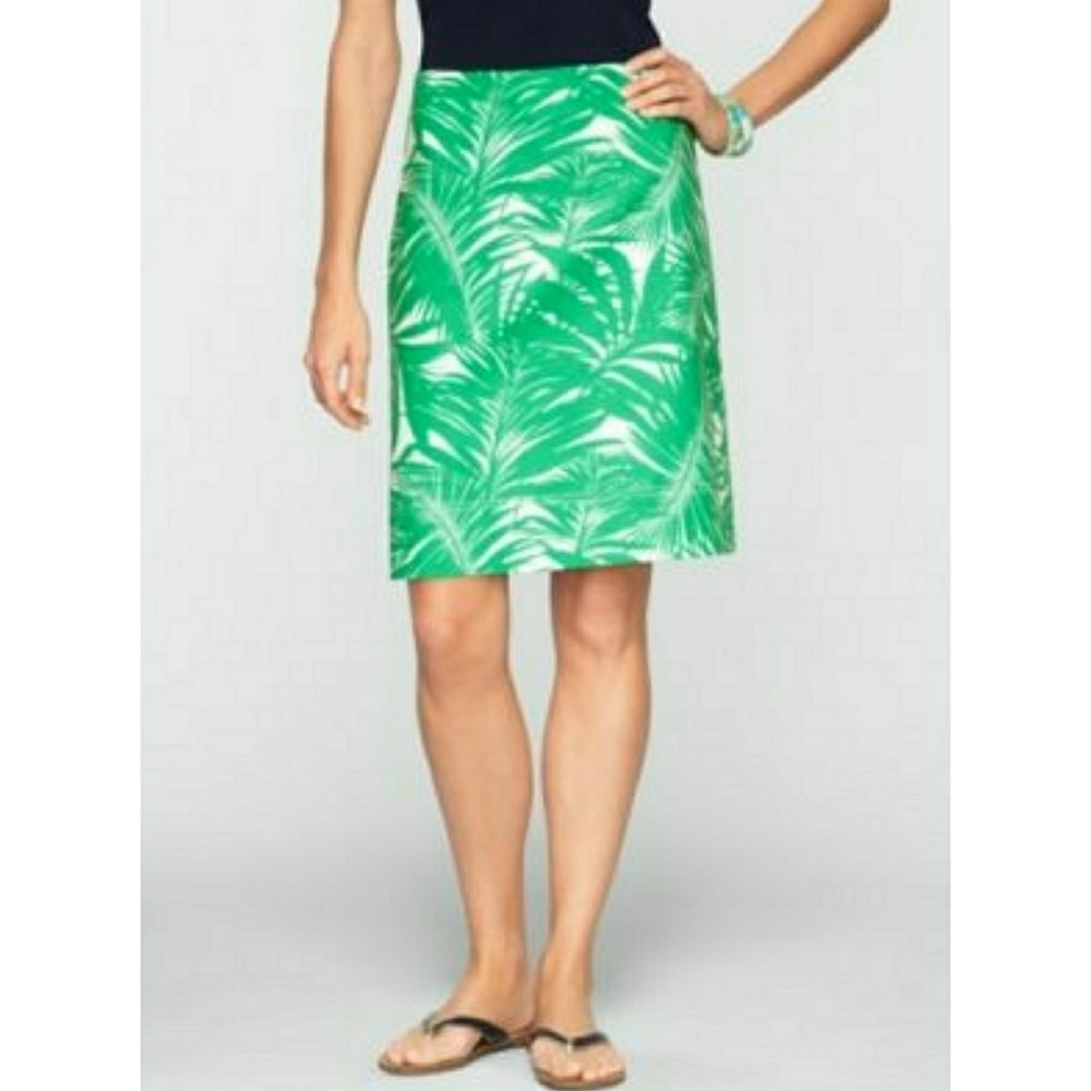 Talbots leaf print skirt