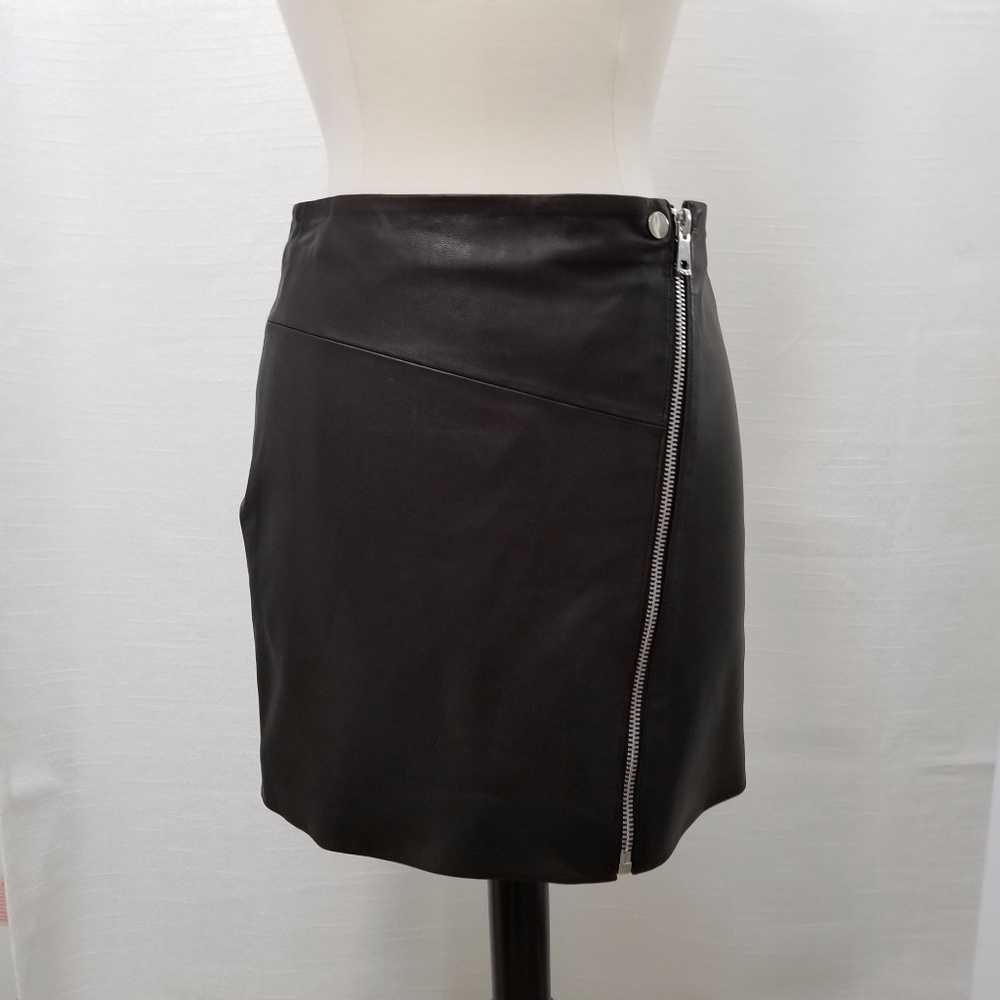 Aqua Leather Skirt - Size Small