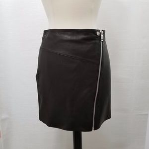 Aqua Leather Skirt - Size Small