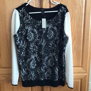 NEW Ann Taylor lace sweater
