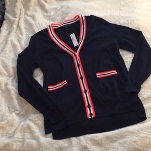 NWT J.crew stripe cardigan