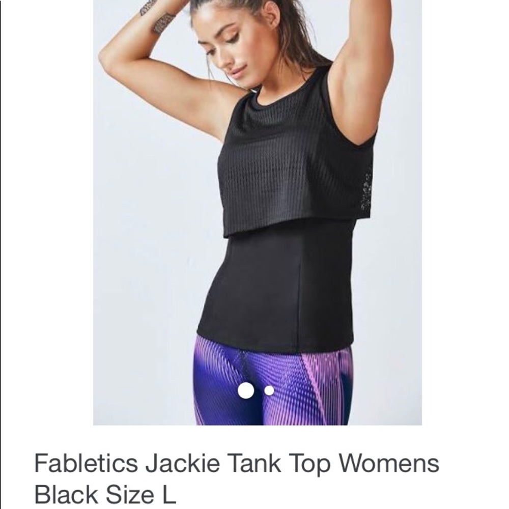 NWOT BLACK “JACKIE TANK TOP” size Large
