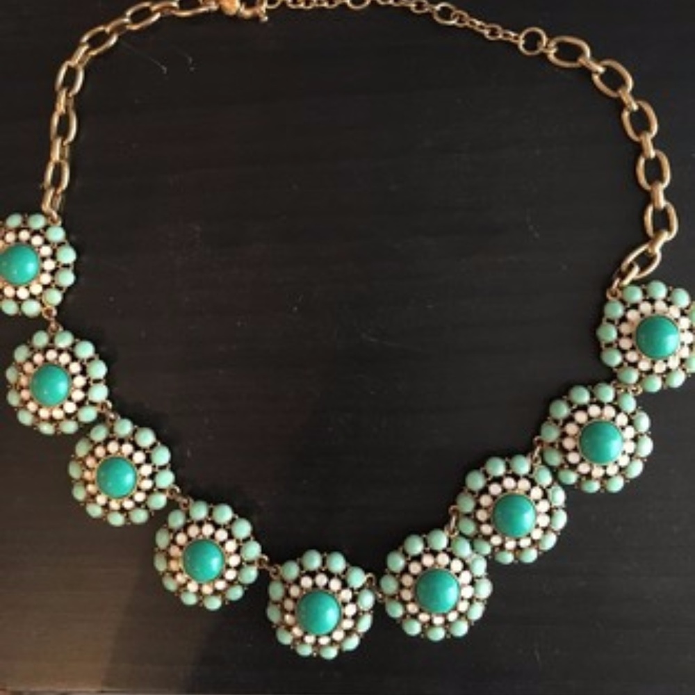 J. Crew Green Statement Necklace
